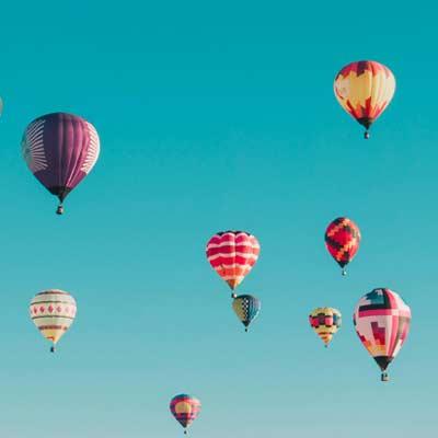 hot air balloons in the sky